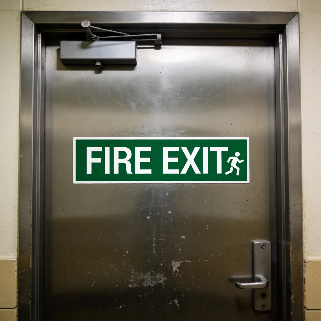 Fire door sign