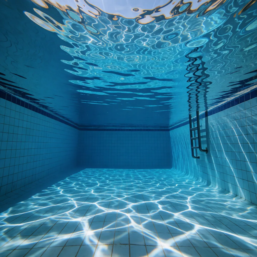 Swimming pool from the floor