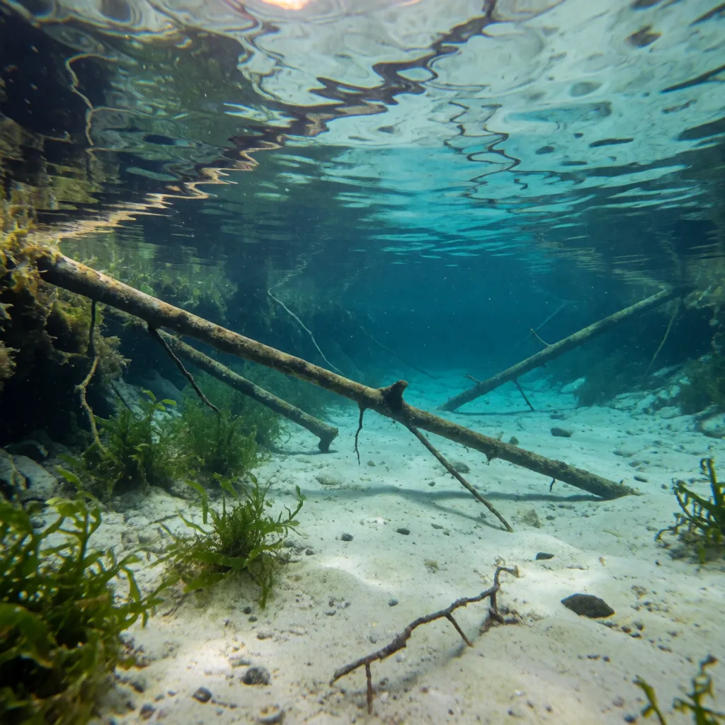 Freshwater spring, clear