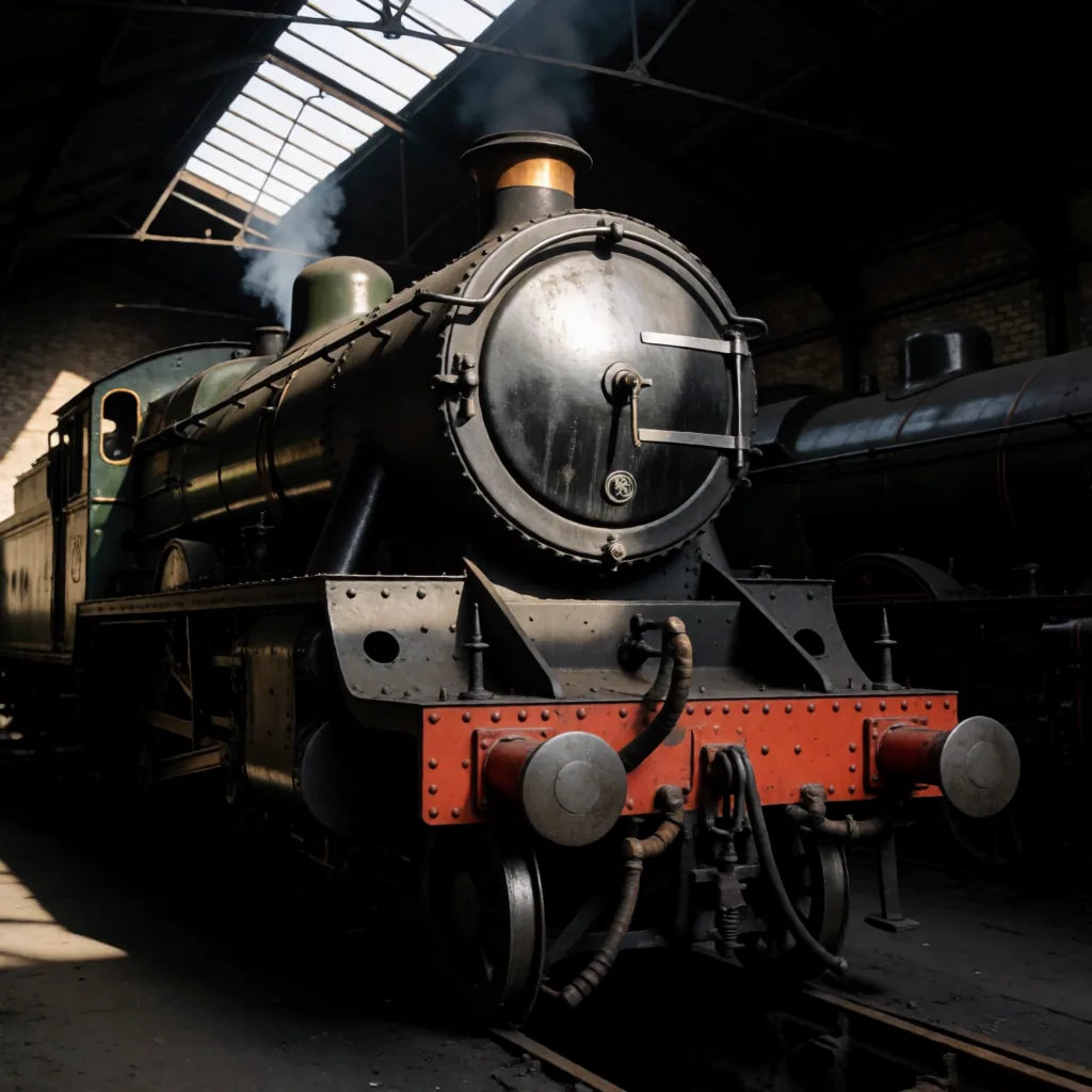 Steam locomotive, cold shed